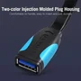 Vention Cable Alargador USB 3.0 Macho a Hembra 1.5m Negro y Azul